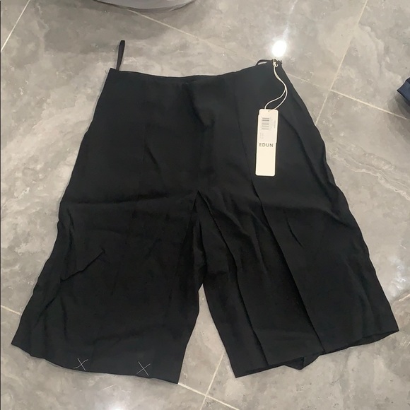 NWT Edun waisted pleated shorts high rise sz 6 - Picture 2 of 5